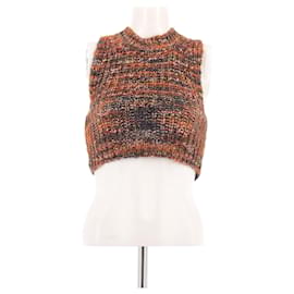 Acne Studios Ärmelloses Mesh Crop Top Orange