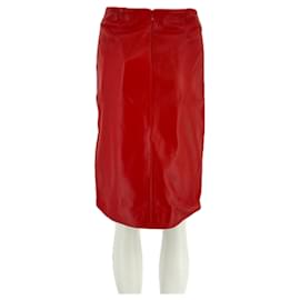 Roter Lederrock "EKARE" - Autre Marque