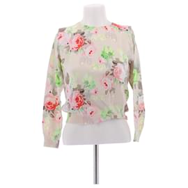 Carven Rosa Blumenpullover Baumwolle M