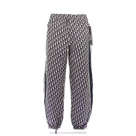 Christian Dior Bedruckte diagonale Canvas-Hosen