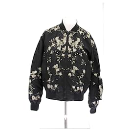 Chaqueta negra con flores blancas - Givenchy