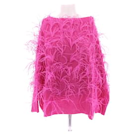 Rosa Pullover mit Federn aus Wolle - Valentino Garavani