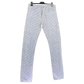Christian Dior Monogramm Jeanshose Blau Baumwolle