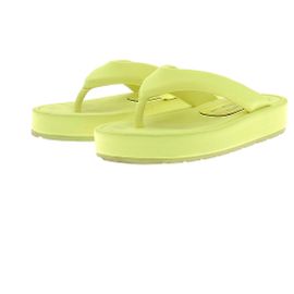 Autre Marque Emili Sindlev x Bettina Vermillon Neoprene Platform Flip Flops Yellow