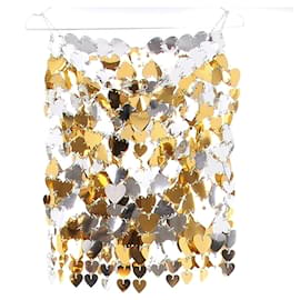Paco Rabanne Metallischer Rock Silber und Gold XS