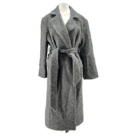 Autre Marque Abrigo largo gris en mohair