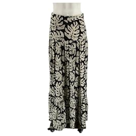 Falda larga estampada bicolor Chloé Negra