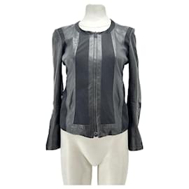 Chaqueta de cuero negra Helmut Lang