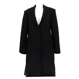 Alaïa Abrigo largo negro de lana
