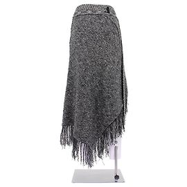 Falda de lana gris jaspeada Paco Rabanne XS
