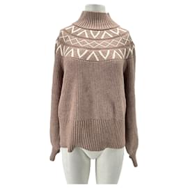Maglione con stampa marrone e crema - Autre Marque