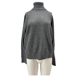 Maglione grigio a collo alto in lana - Autre Marque