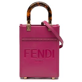 Fendi Pink Mini Leder Sunshine Shopper Tote