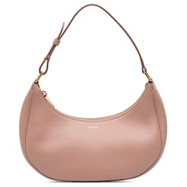 Bolsa de Ombro Ava em Couro de Bezerro Liso Rosa Médio da Celine - Céline