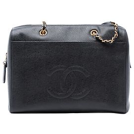 Borsa a Spalla Chanel CC Caviar Nera