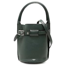 Céline Borsa grande a secchiello in pelle verde Nano di Celine