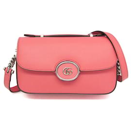 Borsa a spalla in pelle per donna Gucci Double G 739722 in rosa