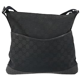 Gucci Zip Messenger Bag GG Canvas mit perforiertem Leder mittel