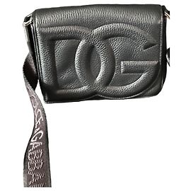 Borsa a mano in pelle nera Dolce & Gabbana