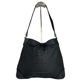 Vintage Gucci Multiway Tasche aus veganem Leder mit Monogramm in Schwarz