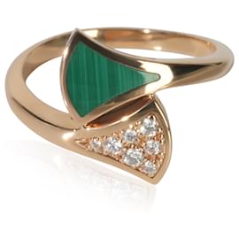 Diva's Dream Ring aus Roségold, Malachit und Diamanten von BVLGARI - Bulgari