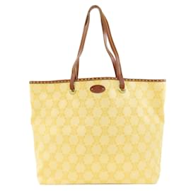 Celine Macadam Tote Bag aus gelbem Canvas - Céline