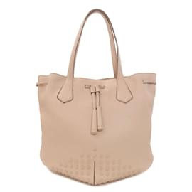 Tod's rosa Leder Beuteltasche mit Kordelzug