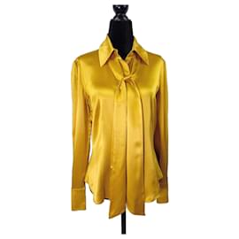 Max Mara camicia gialla con lavallière