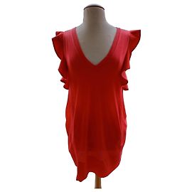 Sonia By Sonia Rykiel Kleid Orange Wolle Lyocell