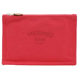 Pochette in tela e pelle Yachting PM di Hermès