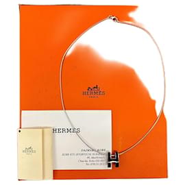 Hermès Caged d'H H Cube Silver925 Necklace