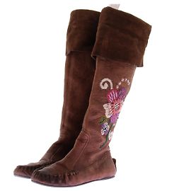 Botines Miu Miu de cuero marrón