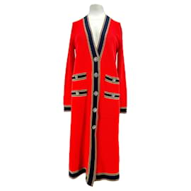 Langer roter Cashmere-Cardigan - Chanel