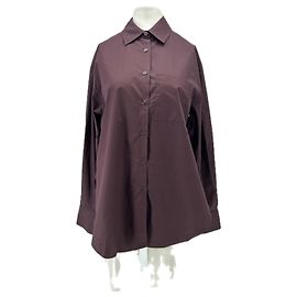 Autre Marque THE FRANKIE SHOP Camisa de algodón color ciruela S