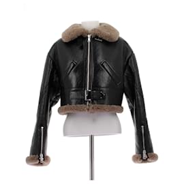 Prada Bomber Crop Black Fur Jacket