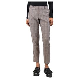 Dries Van Noten Pantaloni a quadri marroni - taglia UK 18