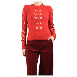 Rotes Strickoberteil mit Ausschnittdetails - Größe UK 10 - Isabel Marant