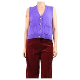 Lila ärmelloser Cardigan - Größe S - Autre Marque