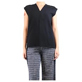 Top negro sin mangas adornado con lentejuelas - talla UK 10 - Christopher Kane