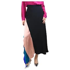 Roksanda Falda larga de seda negra - talla UK 10