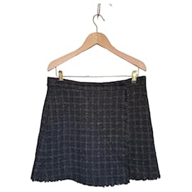 Falda corta de tweed gris oscuro Sonia Rykiel