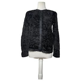 Giacca con zip in pelliccia finta vintage nera M - Dior
