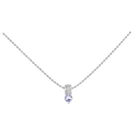 Autre Marque Collana in oro bianco Au750, tanzanite e diamante