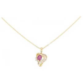 Autre Marque Collana in Rubino e Diamanti Au750