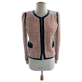 Barbara Bui Cotton Linen and Leather Jacket Size 40