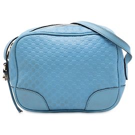 Borsa a tracolla Mini Microguccissima Bree blu di Gucci