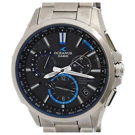 Autre Marque Relógio Casio Oceanus GPS com controle de onda de rádio solar em titânio