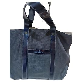 Borsa tote Hogan in tela blu