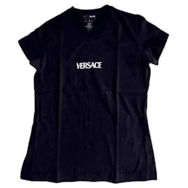 Camiseta Versace Negra con Logo