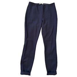 The Row Hosen aus reiner Wolle in Marineblau